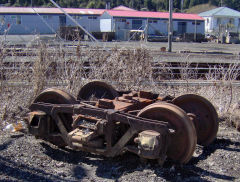 Ohakune, a spare bogie just lying about, September 2009
